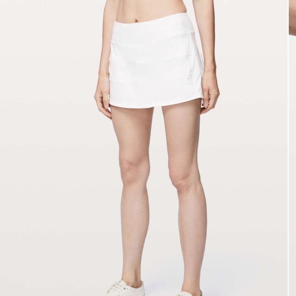 White Lululemon Pace Rival Mid-Rise Skirt  Size 6